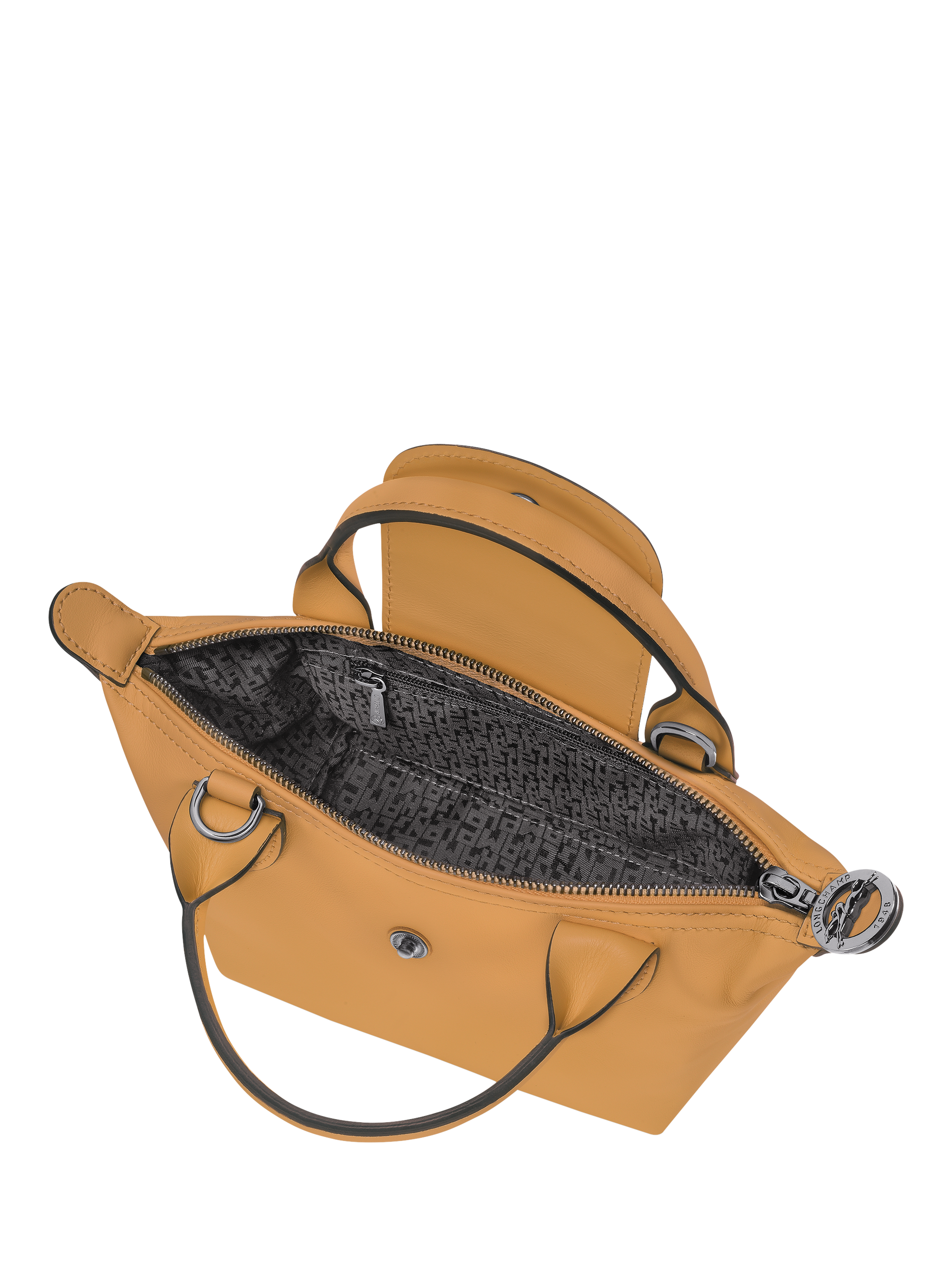 Product image 4 of 5, which shows Longchamp Le Pliage Xtra XS Leather Crossbody Bag, Honey