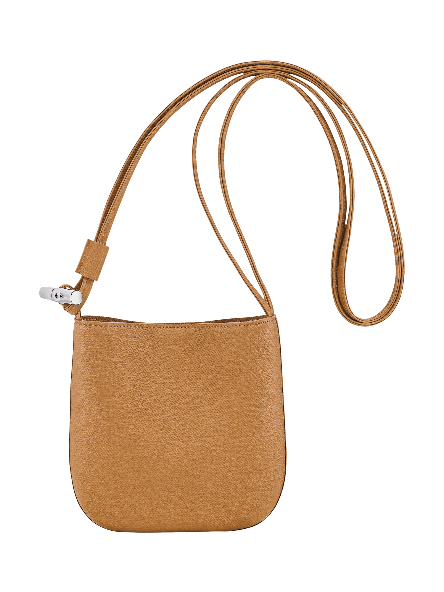 Longchamp Le Roseau Leather Small Cross Body Bag, Walnut