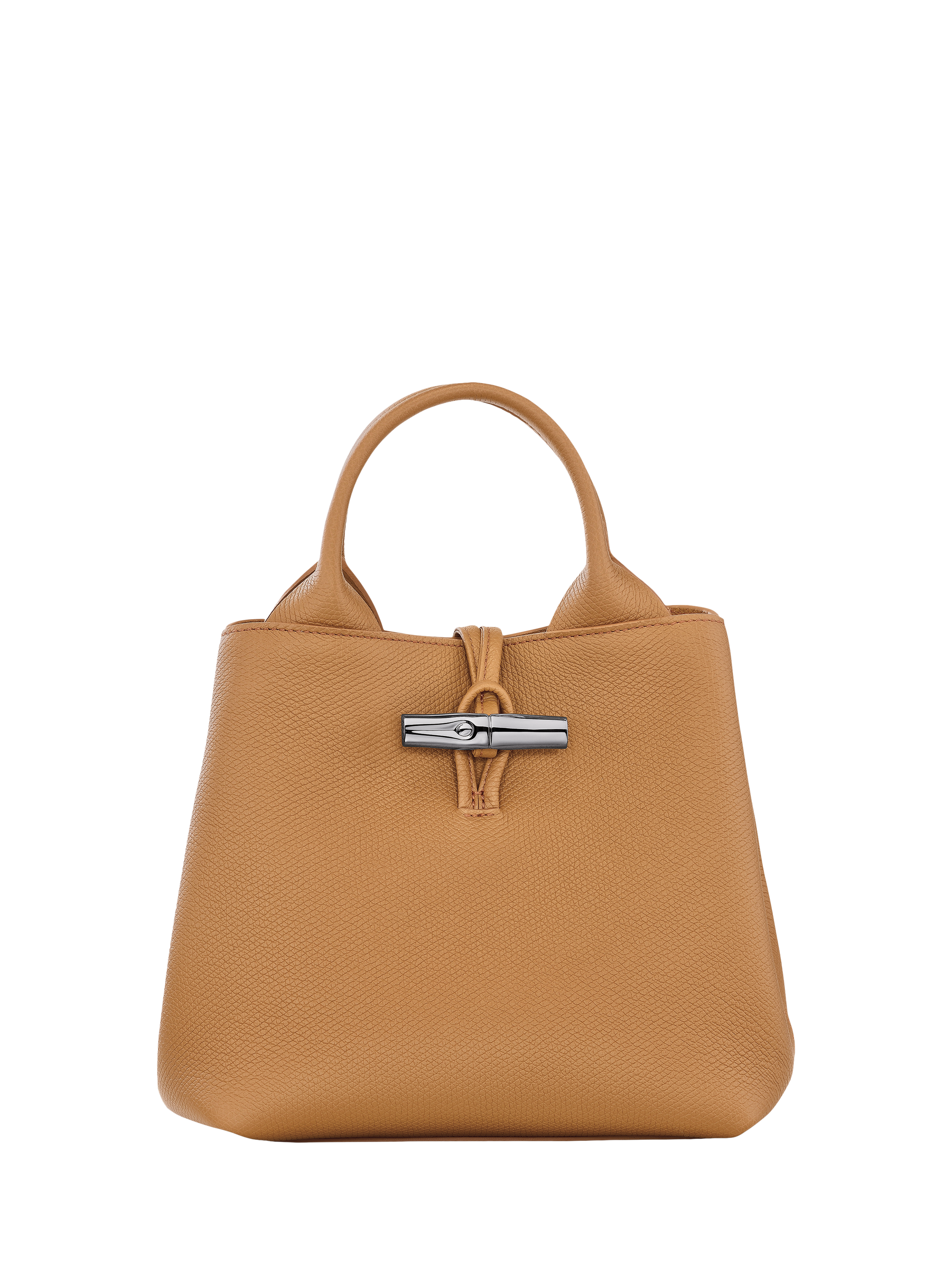Product image 1 of 2, which shows Longchamp Le Roseau Leather Small Crossbody Bag, Walnut