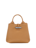Longchamp Le Roseau Leather Small Crossbody Bag, Walnut
