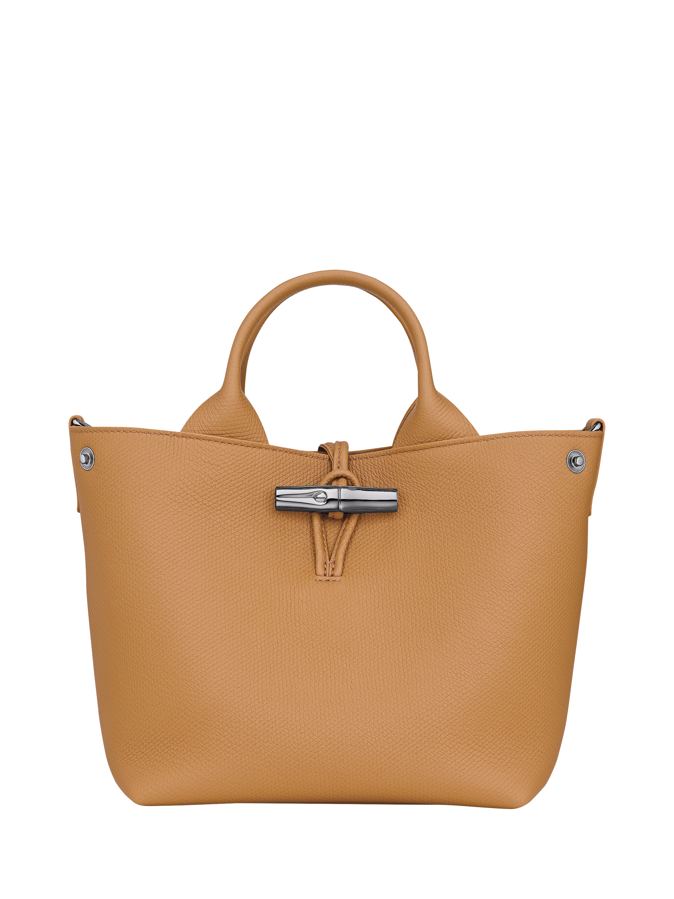 Product image 6 of 7, which shows Longchamp Le Roseau Leather Small Crossbody Bag, Walnut