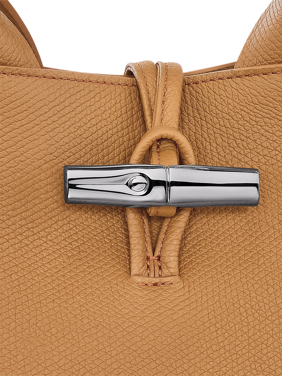 Product image 2 of 2, which shows Longchamp Le Roseau Leather Small Crossbody Bag, Walnut