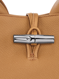 Longchamp Le Roseau Leather Small Crossbody Bag, Walnut