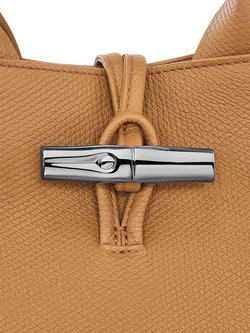 Longchamp Le Roseau Leather Small Crossbody Bag - view 2, Walnut