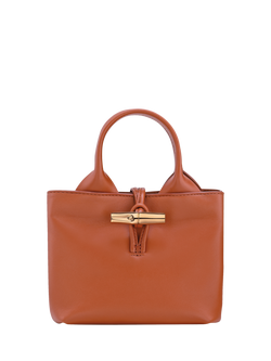 Longchamp Le Roseau XS Leather Handbag, Bark