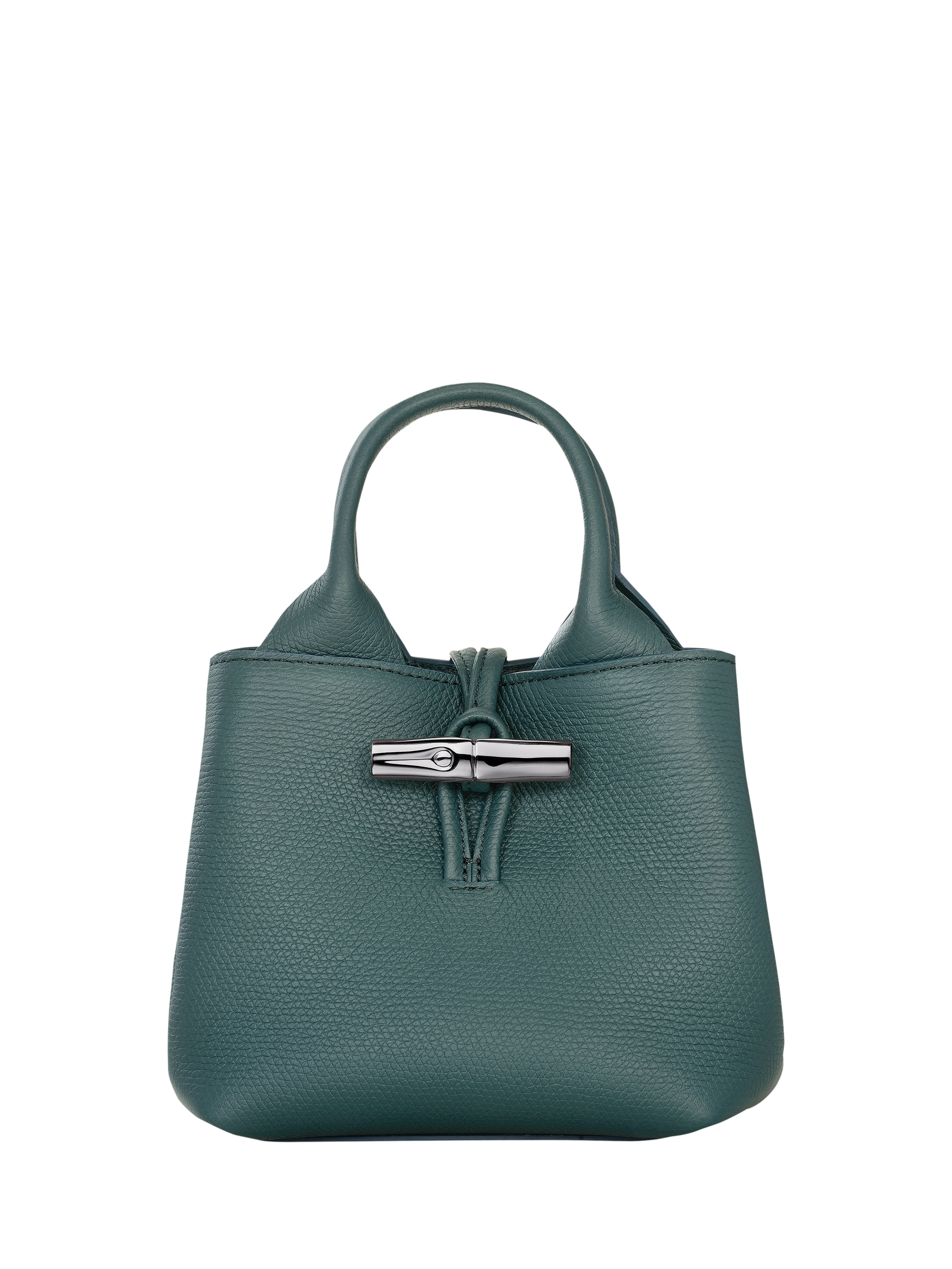 Product image 1 of 3, which shows Longchamp Le Roseau XS Grained Leather Crossbody Bag, Cedar