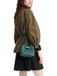 Longchamp Le Roseau XS Grained Leather Crossbody Bag, Cedar