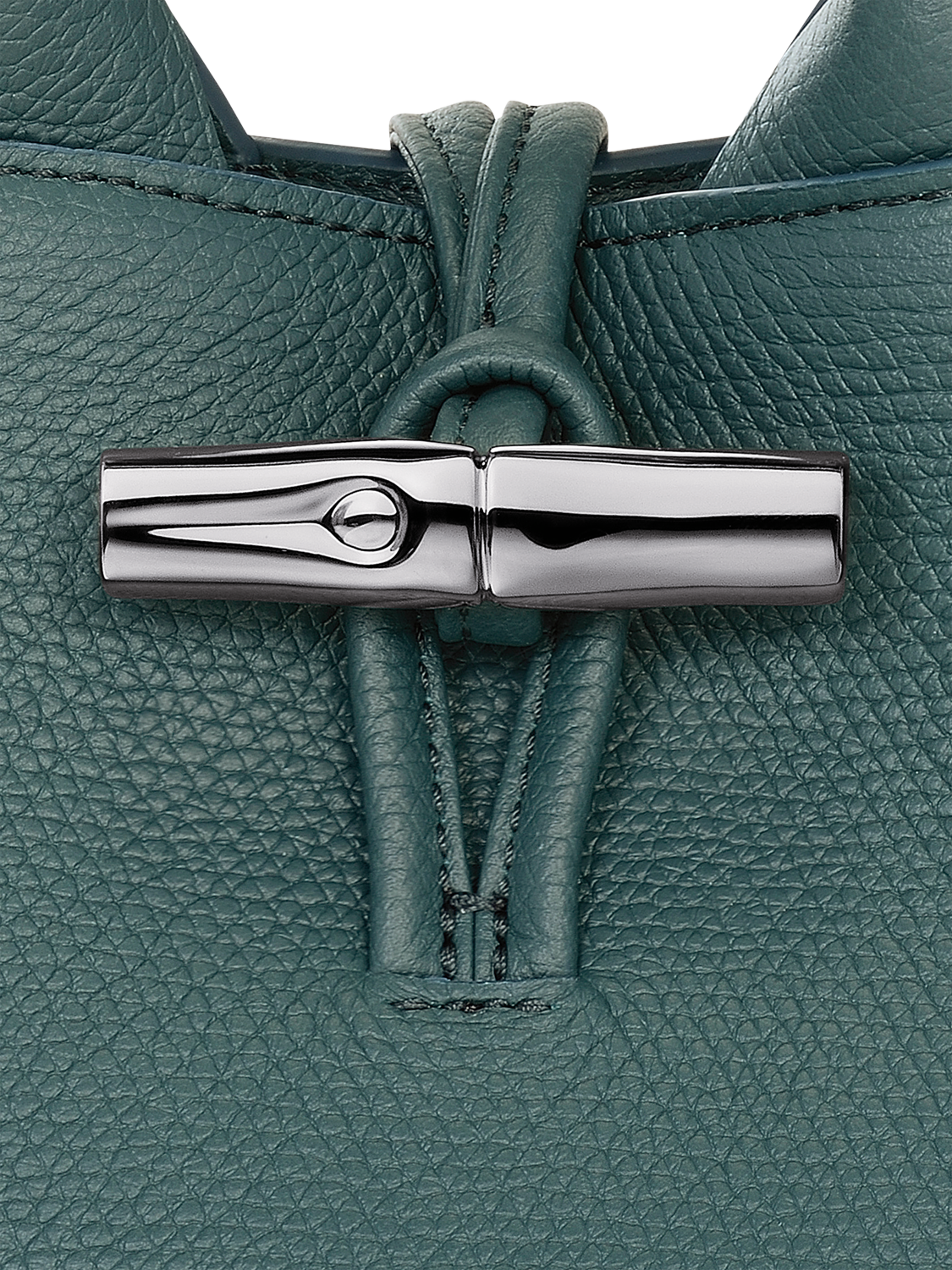 Product image 3 of 3, which shows Longchamp Le Roseau XS Grained Leather Crossbody Bag, Cedar
