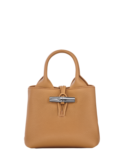 Longchamp Le Roseau XS Grained Leather Crossbody Bag, Walnut