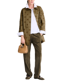 Longchamp Le Roseau XS Grained Leather Crossbody Bag - view 2, Walnut