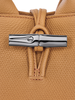 Longchamp Le Roseau XS Grained Leather Crossbody Bag - view 2, Walnut