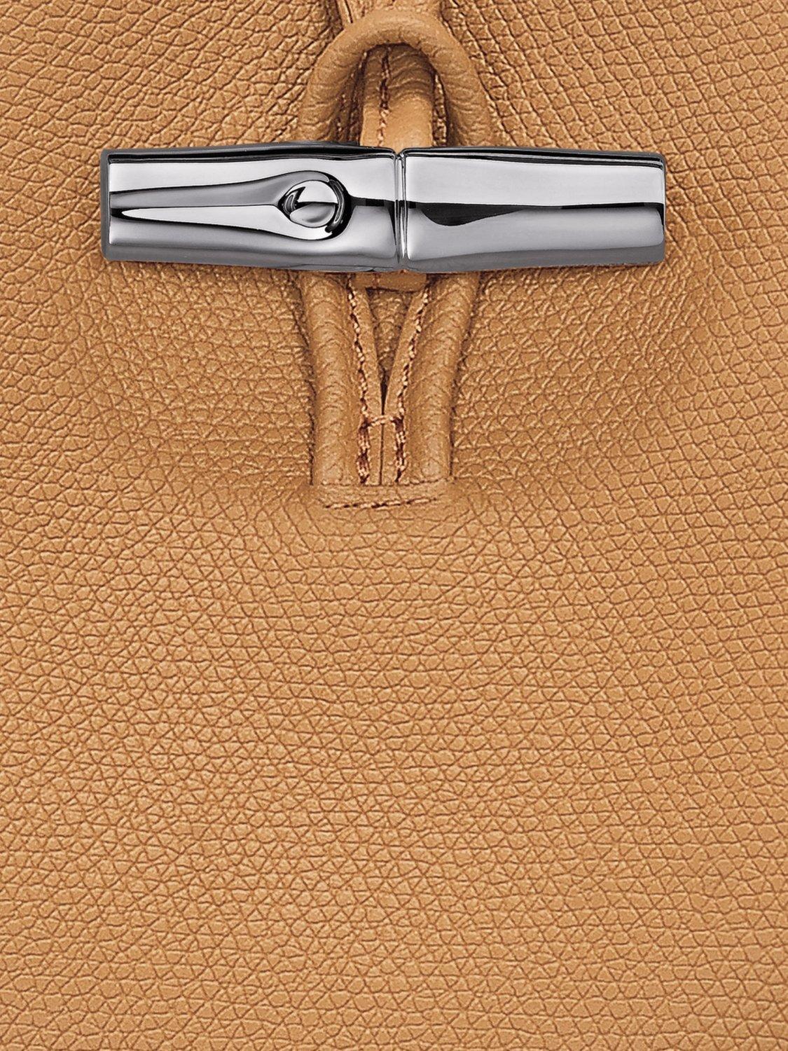 Product image 2 of 2, which shows Longchamp Le Roseau Grained Leather Large Shoulder Bag, Walnut