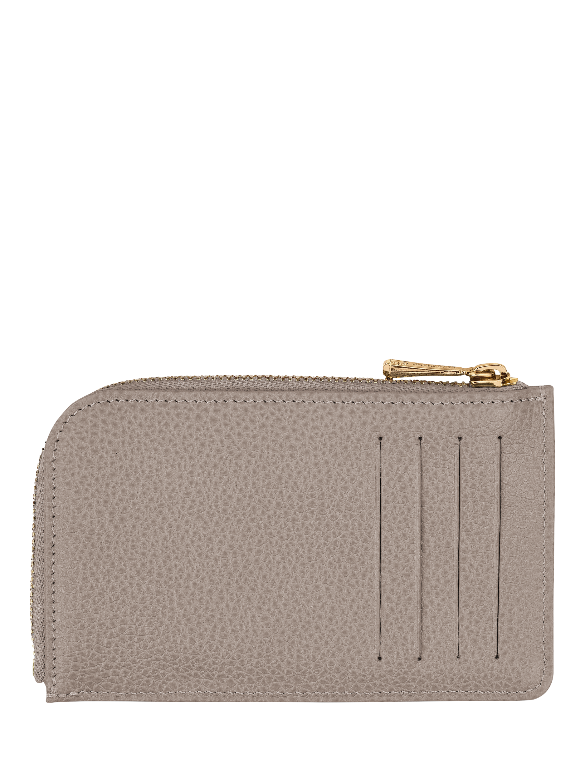 Product image 2 of 2, which shows Longchamp Le Foulonné Zipped Leather Cardholder, Turtledove