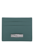 Longchamp Le Roseau Leather Card Holder, Cedar