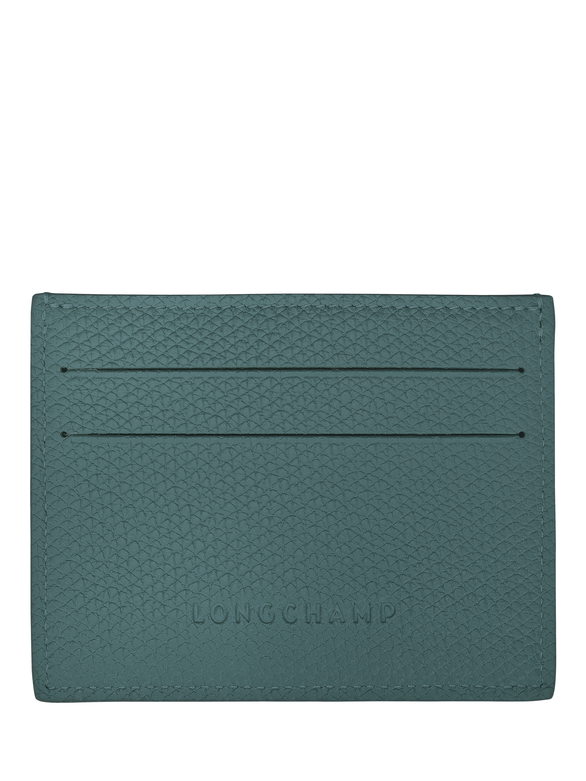 Product image 2 of 2, which shows Longchamp Le Roseau Leather Card Holder, Cedar