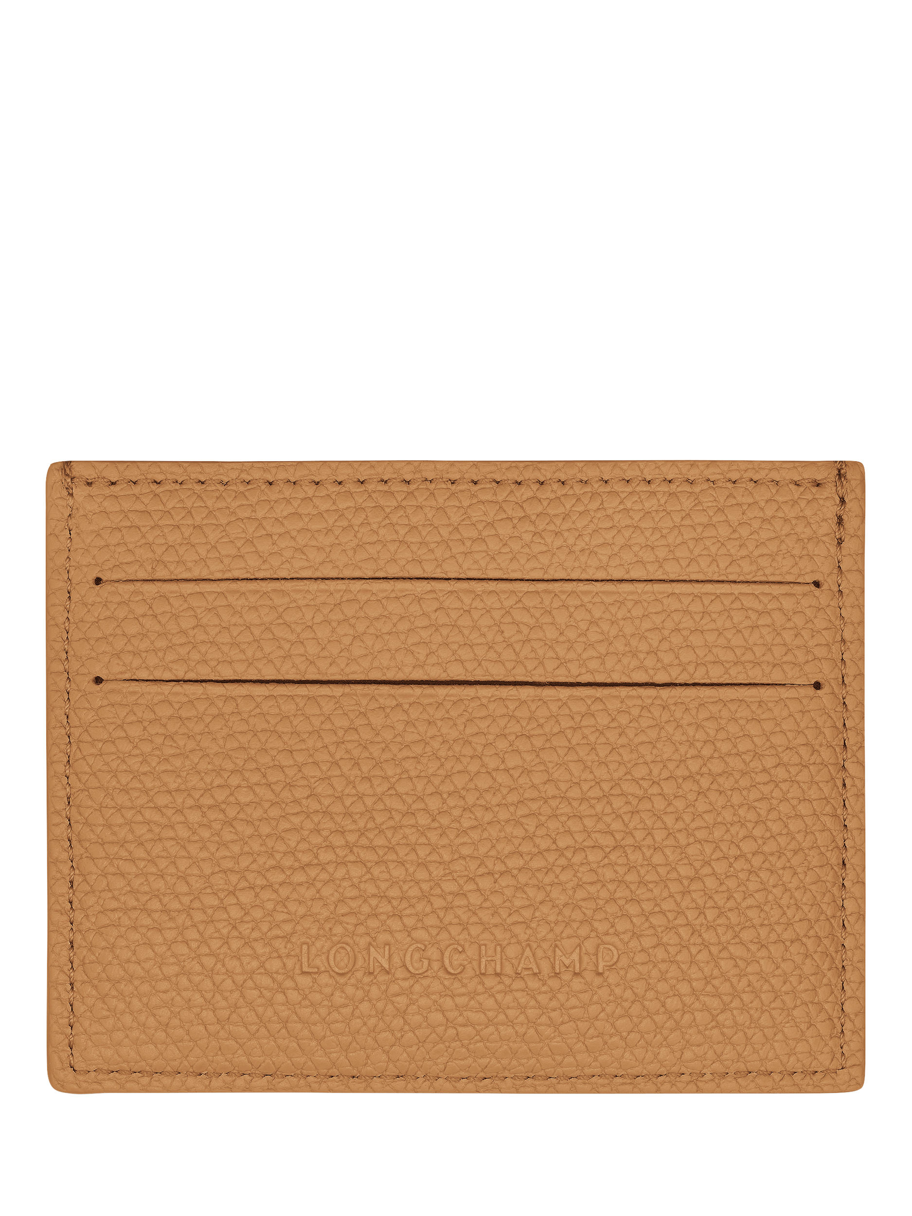 Product image 2 of 2, which shows Longchamp Le Roseau Leather Card Holder, Walnut