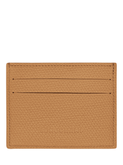 Longchamp Le Roseau Leather Card Holder - view 2, Walnut