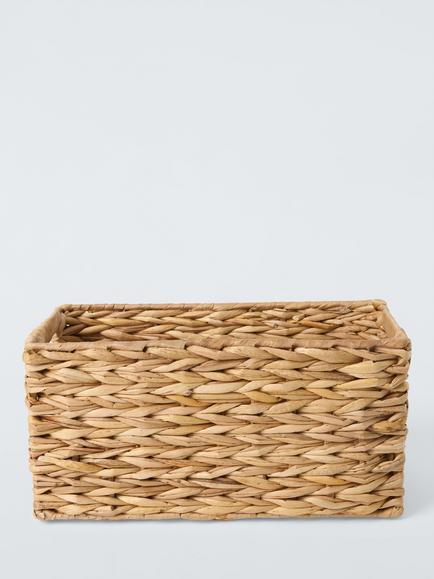 John Lewis Bulrush Storage Basket, Natural, Small - view 2, Bulrush