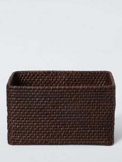 John Lewis Rattan Storage Basket, Cocoa - view 2, Cocoa