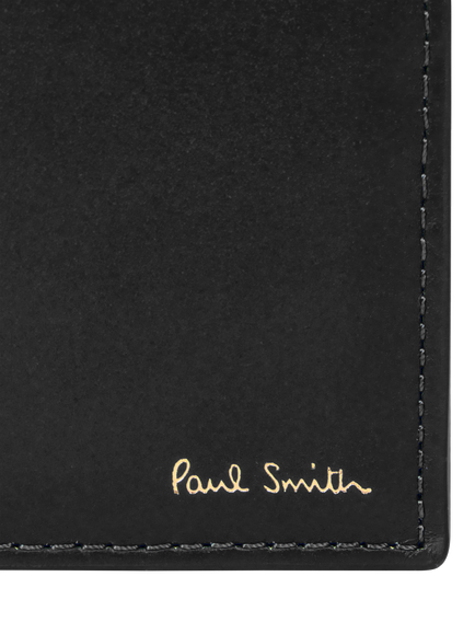 Paul Smith Signature Stripe Interior Leather Bifold Wallet, Black - view 2, Black