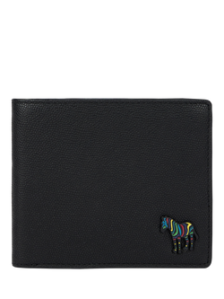 Paul Smith Zebra Leather Wallet, Black, Black