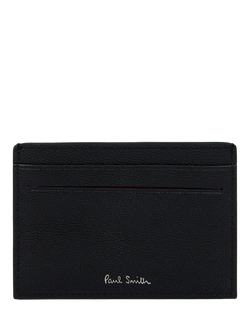 Paul Smith Zebra Leather Card Holder, Black, Black