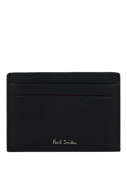 Paul Smith Zebra Leather Card Holder, Black, Black