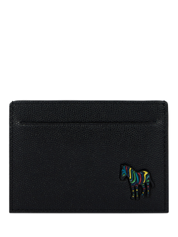 Paul Smith Zebra Leather Card Holder, Black - view 2, Black