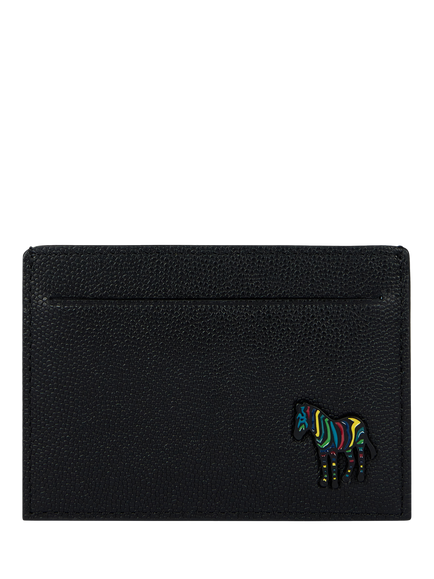 Paul Smith Zebra Leather Card Holder, Black - view 2, Black