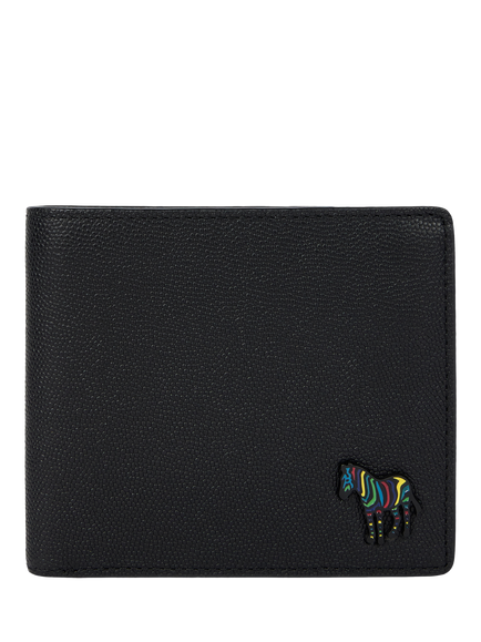 Paul Smith Zebra Coin Pouch Leather Wallet, Black, Black