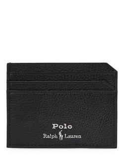 Polo Ralph Lauren Embossed Leather Card Holder, Black