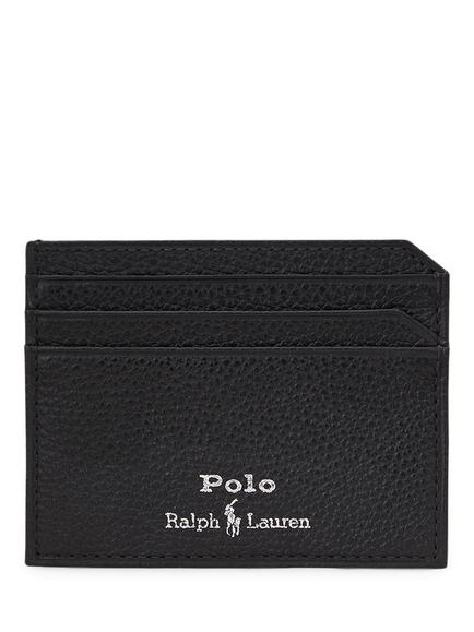 Polo Ralph Lauren Embossed Leather Card Holder, Black