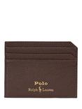 Polo Ralph Lauren Embossed Leather Card Holder, Dark Brown