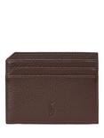 Polo Ralph Lauren Embossed Leather Card Holder, Dark Brown