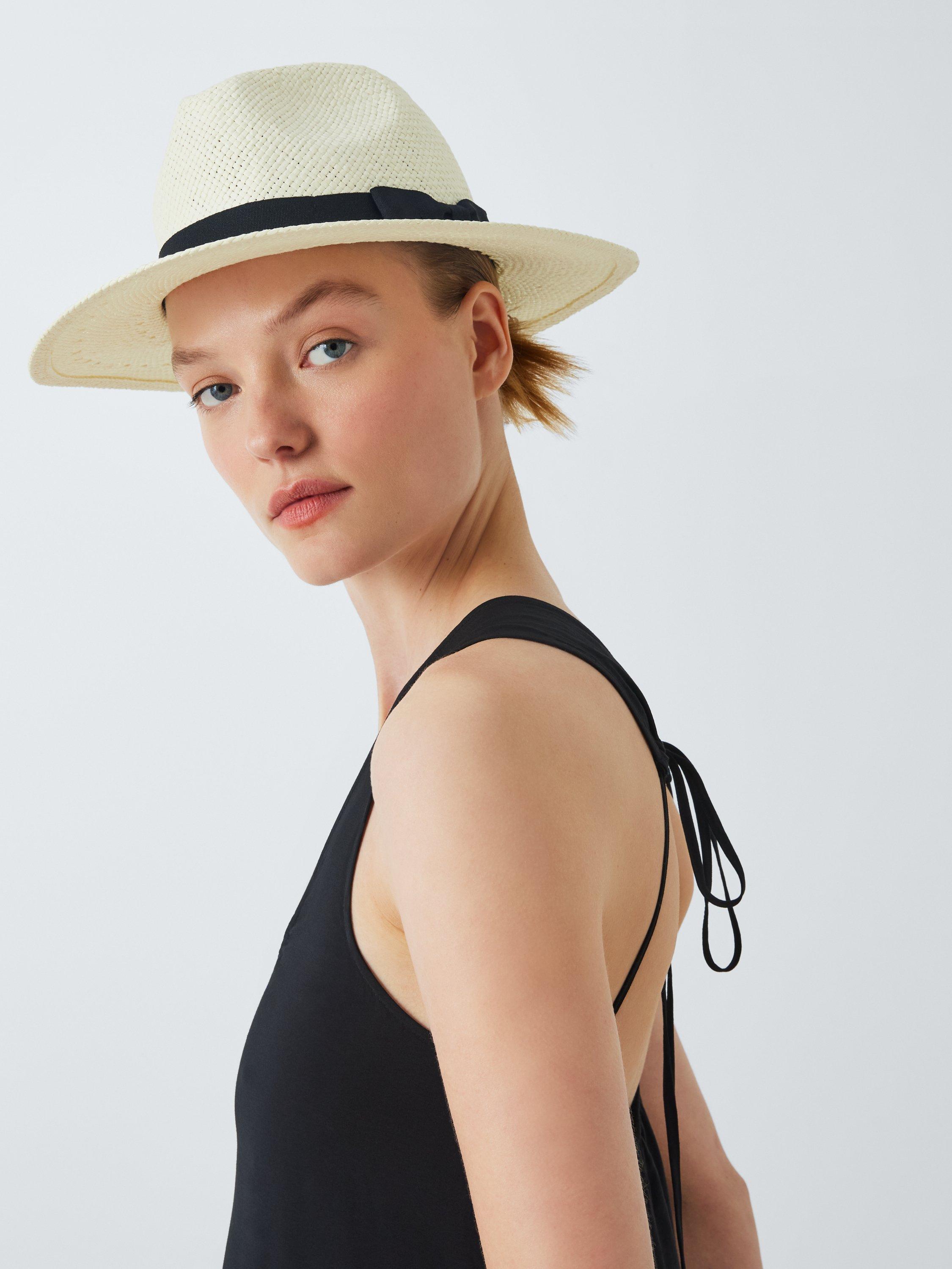Product image 1 of 4, which shows John Lewis Woven Fedora, Off White