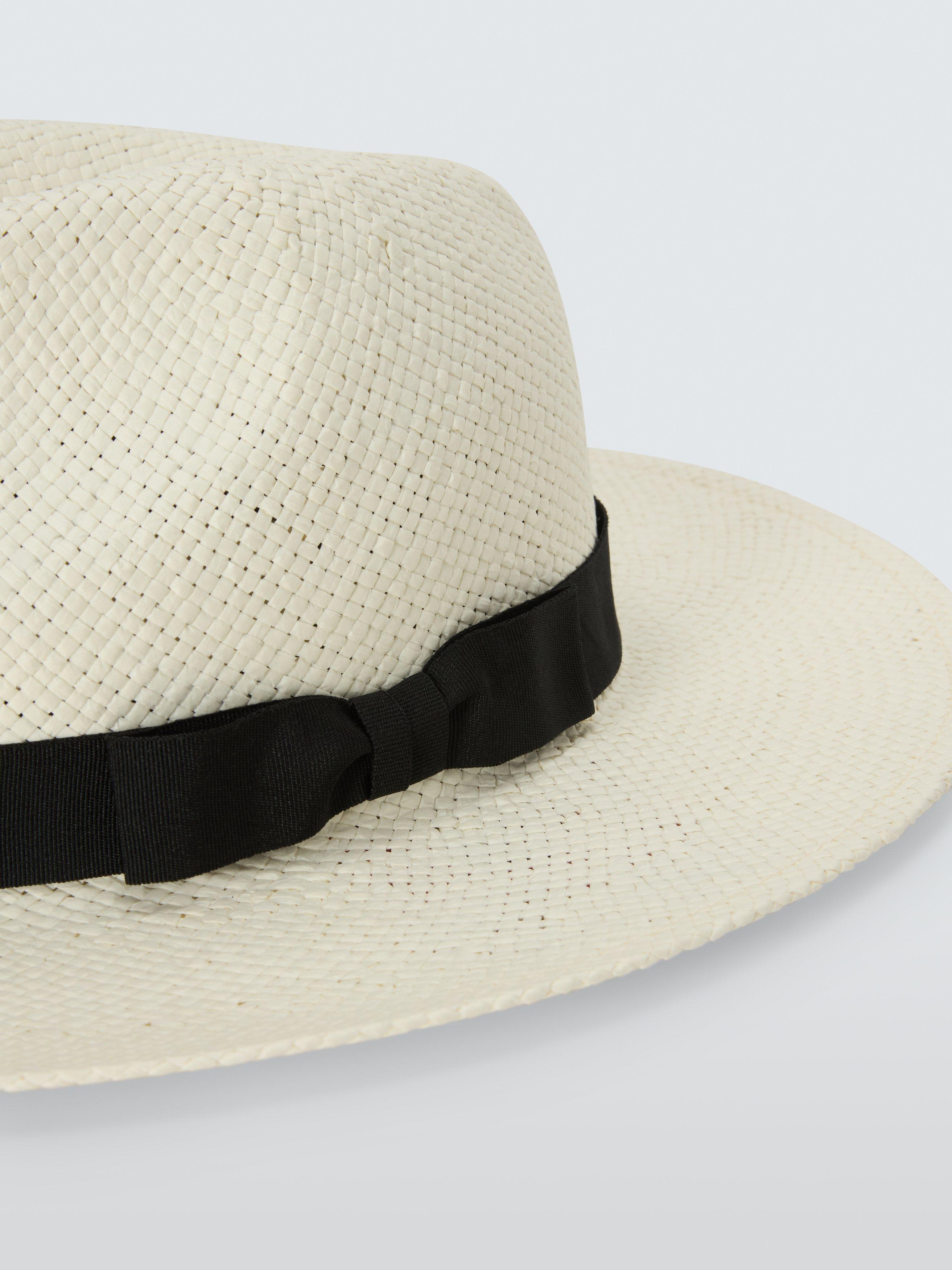 Product image 3 of 4, which shows John Lewis Woven Fedora, Off White