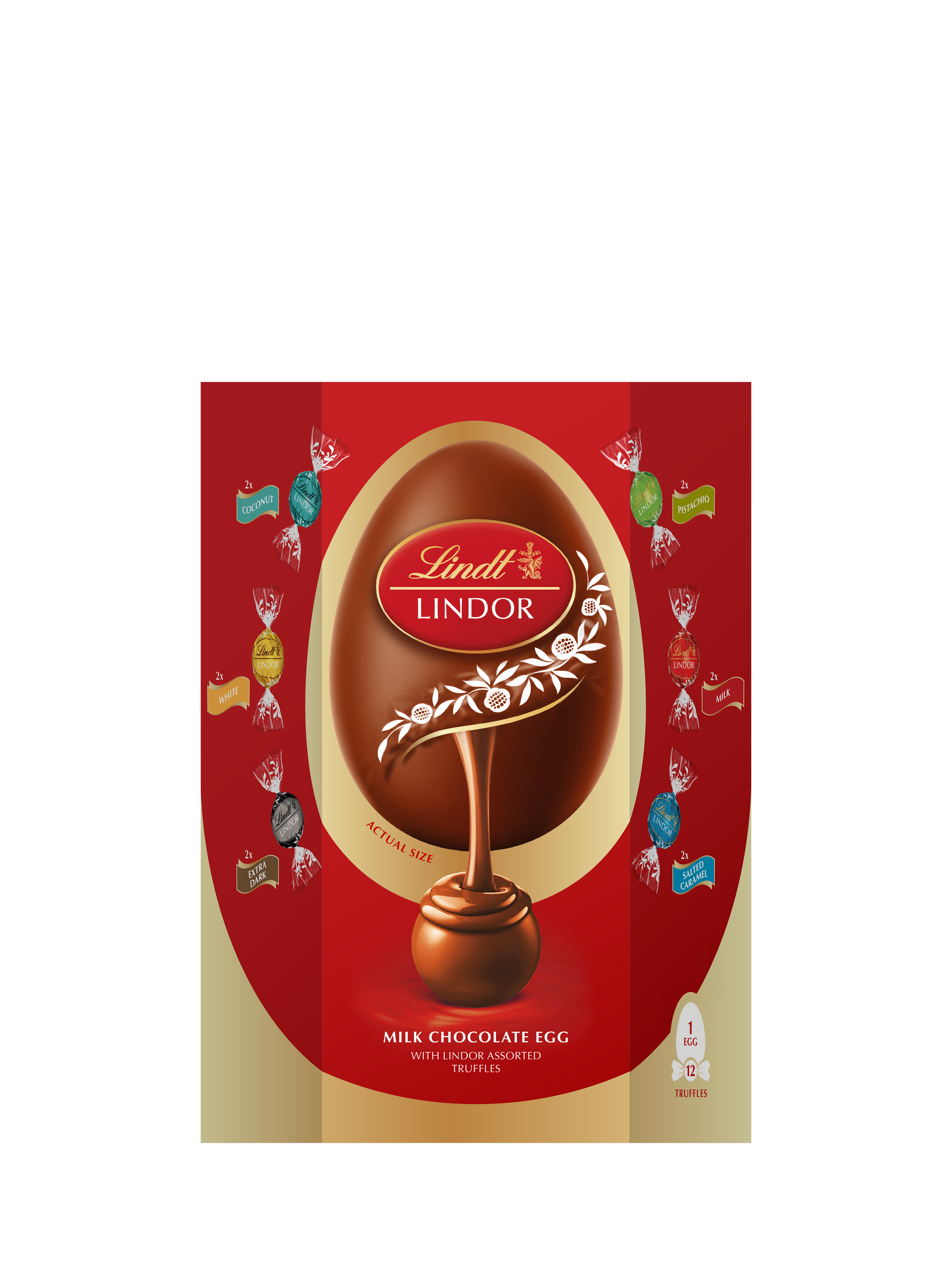 Lindt Lindor Easter Egg Rainbow Assorted, 310g