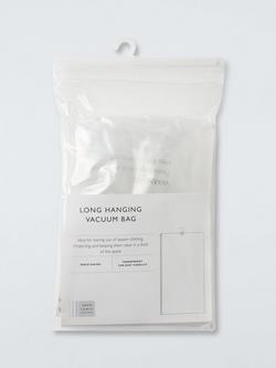 John Lewis Vacuum Hanging Storage Bag, Long, Translucent