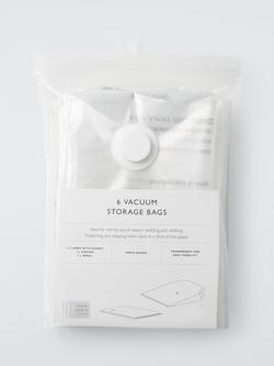 John Lewis Vacuum Bags, Set of 6, Translucent