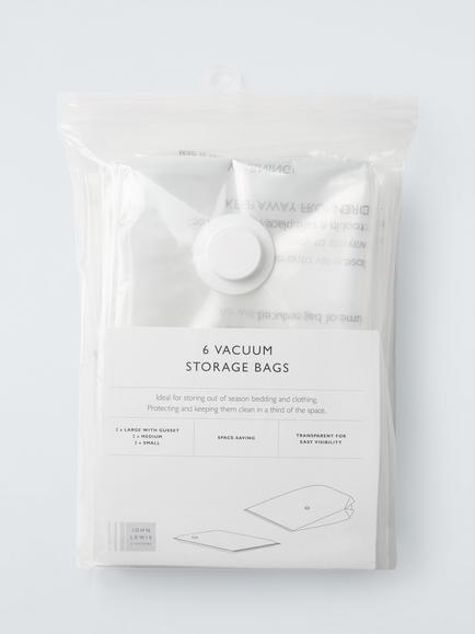 John Lewis Vacuum Bags, Set of 6, Translucent