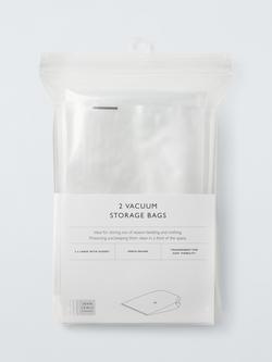 John Lewis Vacuum Gusset Storage Bag, Set of 2, Translucent