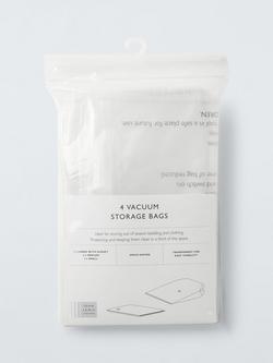 John Lewis Vacuum Storage Bags, Mixed, Set of 4, Translucent