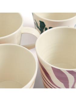 Royal Doulton 1815 Bright Mixed Pattern Porcelain Mug, Set of 4, 400ml, Assorted - view 2, Multi