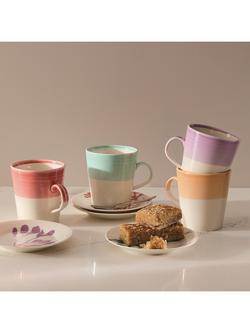 Royal Doulton 1815 Bright Colours Porcelain Grande Mug, Set of 4, 500ml, Assorted - view 2, Multi Blue