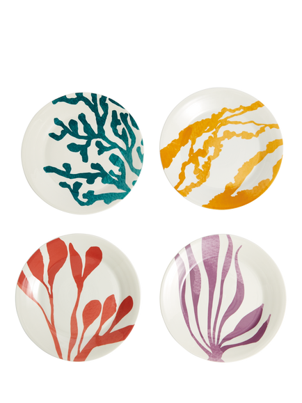 Royal Doulton 1815 Bright Mixed Pattern Porcelain Dinner Plate, Set of 4, 23.6cm, Assorted - view 2, Multi