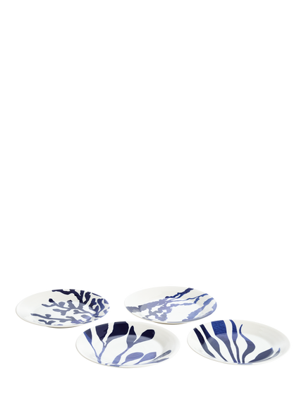 Royal Doulton Pacific Porcelain Dinner Plate, Set of 4, 23.6cm, Blue, Blue