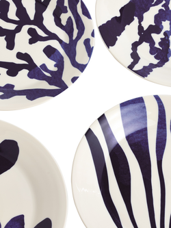 Royal Doulton Pacific Porcelain Dinner Plate, Set of 4, 23.6cm, Blue - view 2, Blue