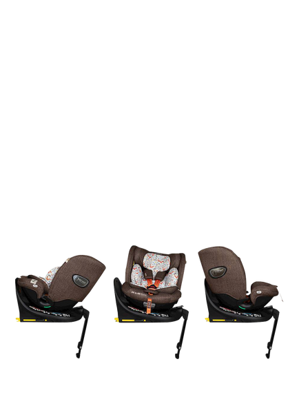 Cosatto All in All Extra i-Size 360 Car Seat, Foxford Hall - view 2, Chestnut/Multi