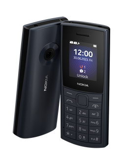 Nokia 110 Feature Phone, 48MB RAM, 1.8”, 4G, SIM Free, 128MB, Blue, Blue