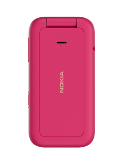 Nokia 2660 Flip Feature Phone, 48MB RAM, 2.8", 4G, SIM Free, 128MB - view 2, Pop Pink